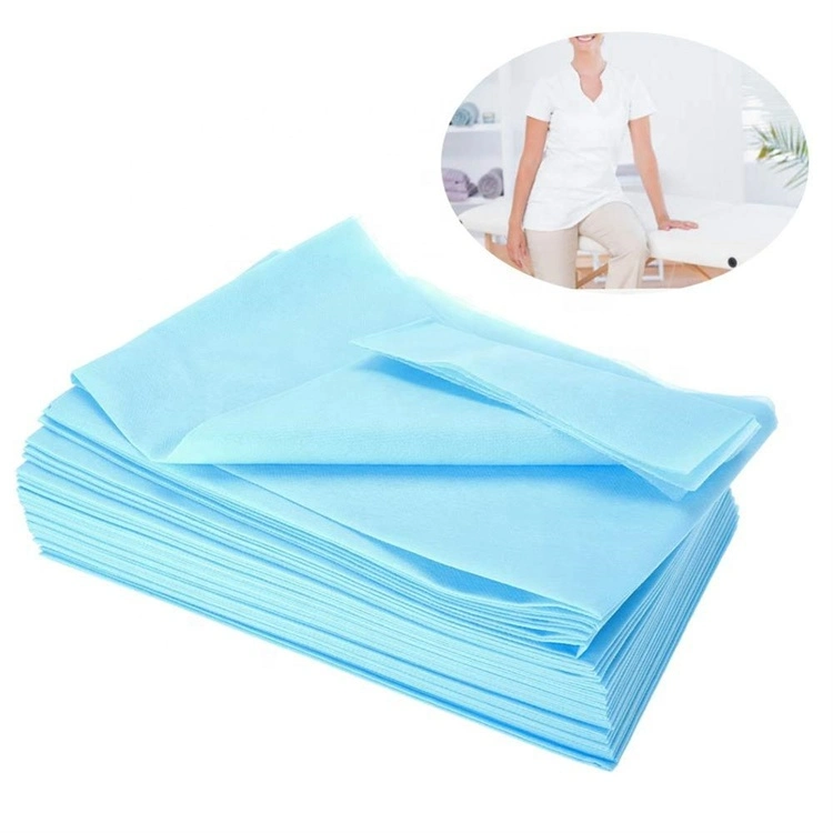 Disposable High Quality Bedsheet Nonwoven Fabric Blue 30GSM Packing by Roll