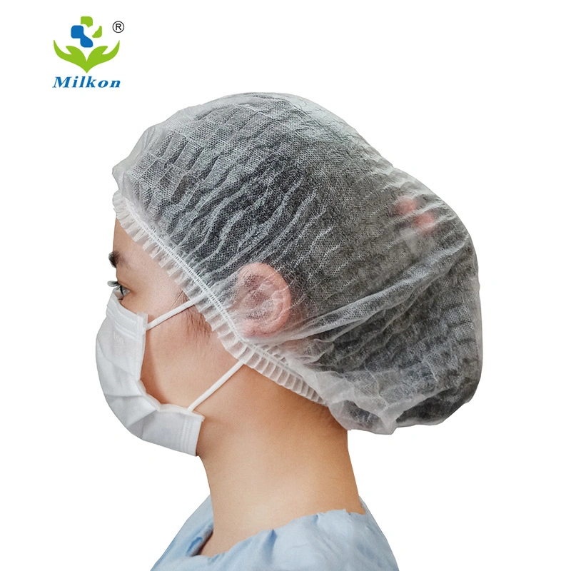 Disposable Bouffant Caps 100 PCS 21inches Hair Net Elastic Dust Cap for Food Service Sleeping Head Cover