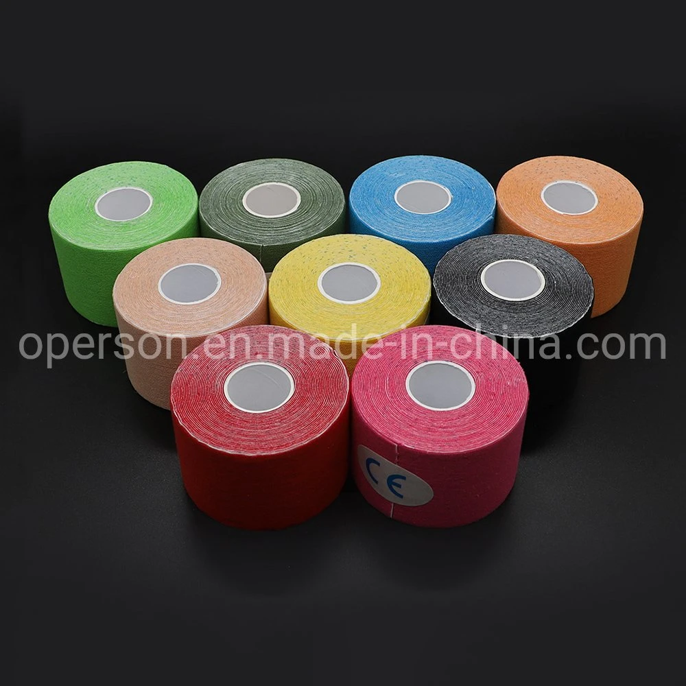 OEM Waterproof Kinetic Adhesive Sports Muscle Kinesiology Tape for Face Therapy