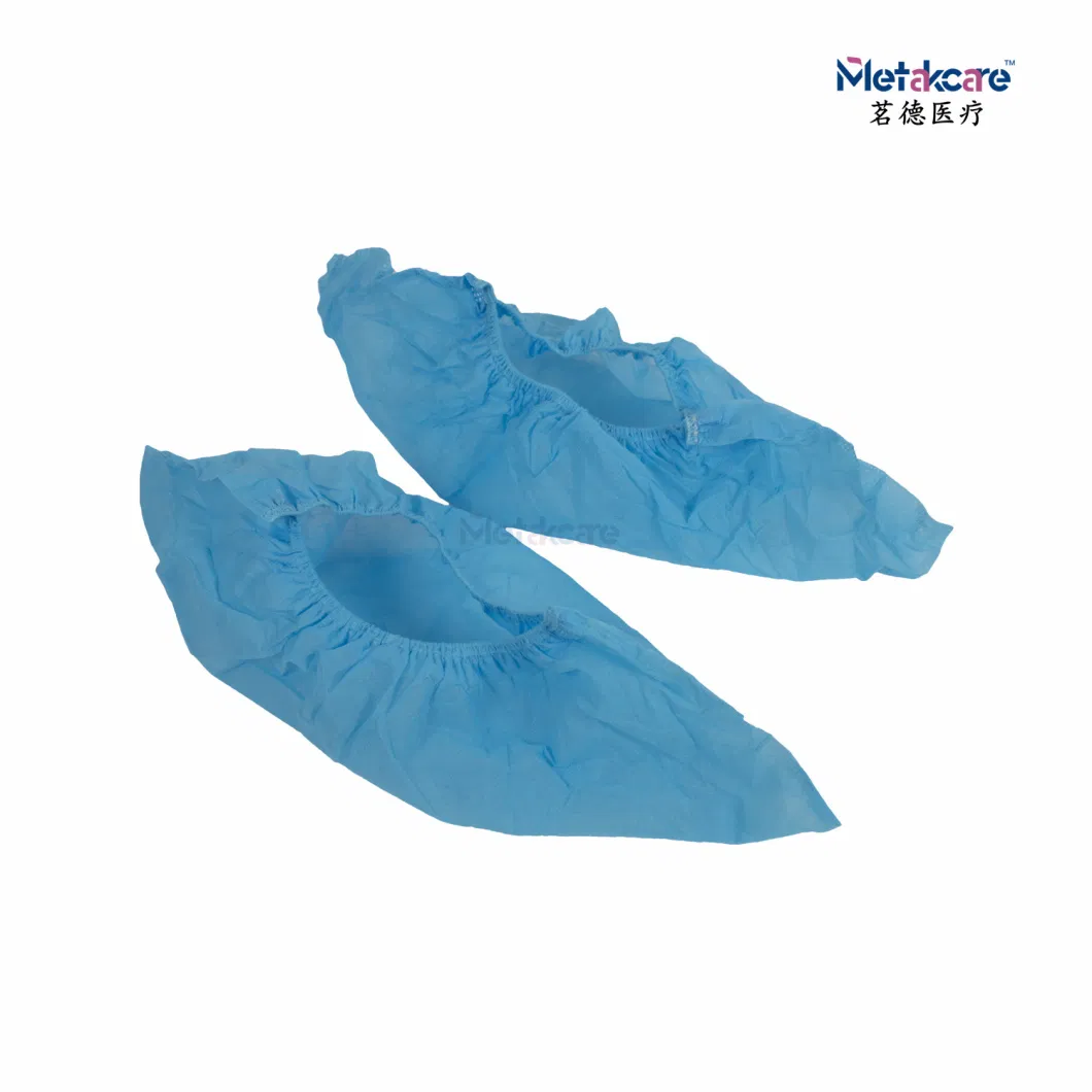 Non-Woven Fabric Disposable Shoes Covers Elastic Band Breathable Dustproof Anti-Slip Shoe Covers