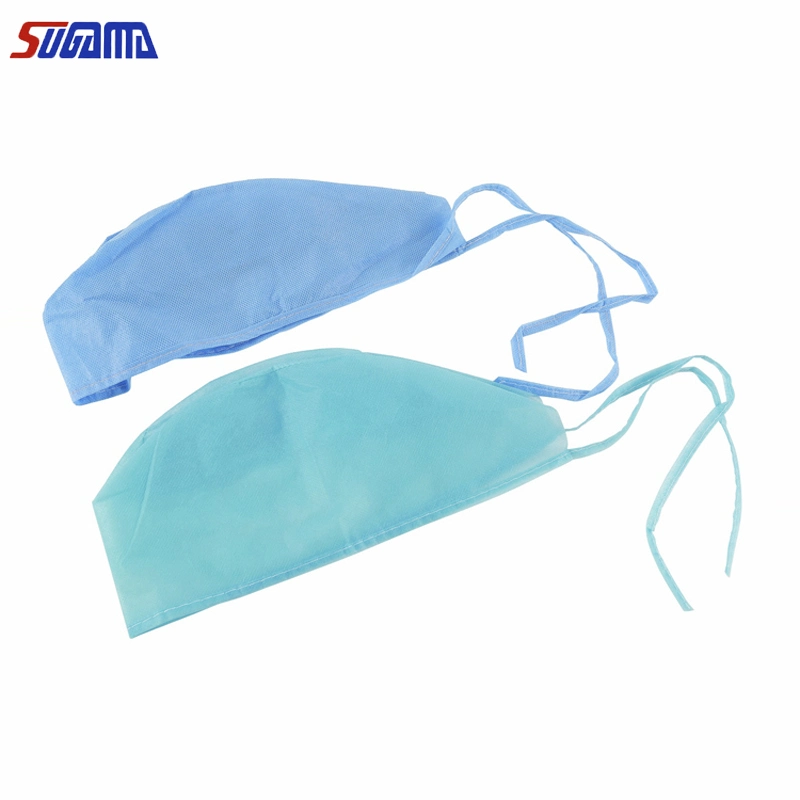 2021 New Product Disposable Nonwoven Medical Doctor Caps with Tie