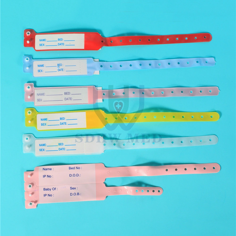 Hot Sale Disposable Medical Hospital Adult Child Wristband ID Band Identification ID Bracelet
