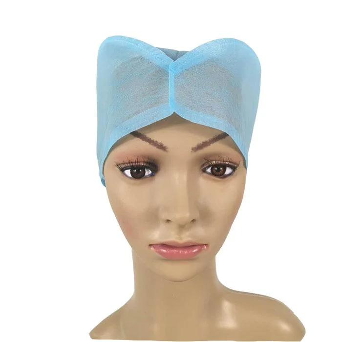 Medical Non-Woven Surgical Doctor Cap with Tie up Cap Hospital Doctor Disposable PP Full Cover Head Custom Surgical Cap