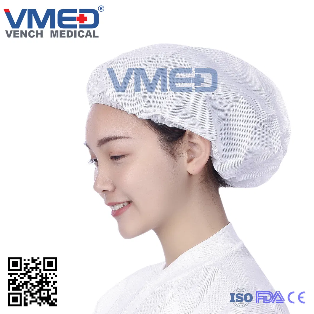 Disposable/Lab/Dental/Hospital/Surgical/Medical/Restaurant Use/Kitchen/Non-Woven/Peaked Cap for Women