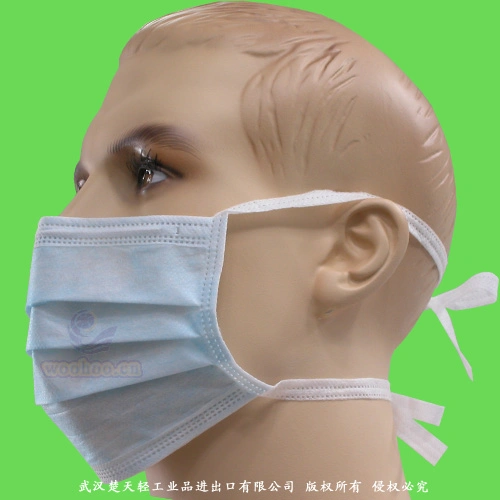 Hospital Safety/Protective 3-Ply Earloop/Paper/Beard/Lab/Doctor/Isolation/Medical 3ply Nonwoven Disposable PP Surgical Face Mask with Elastic Ear-Loop/Tie-on