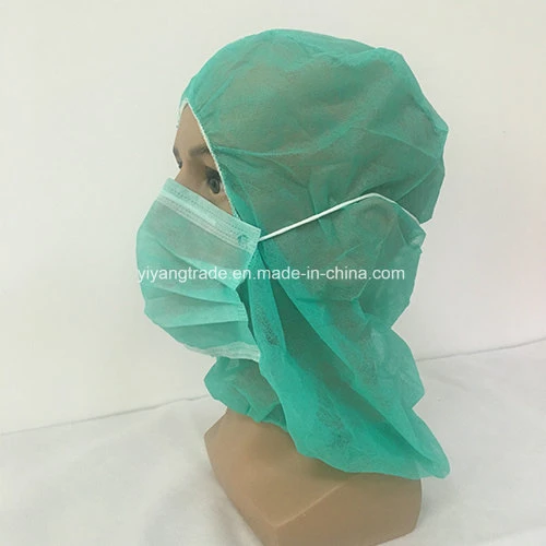 Disposable Nonwoven PP Astronaut Cap with Face Mask