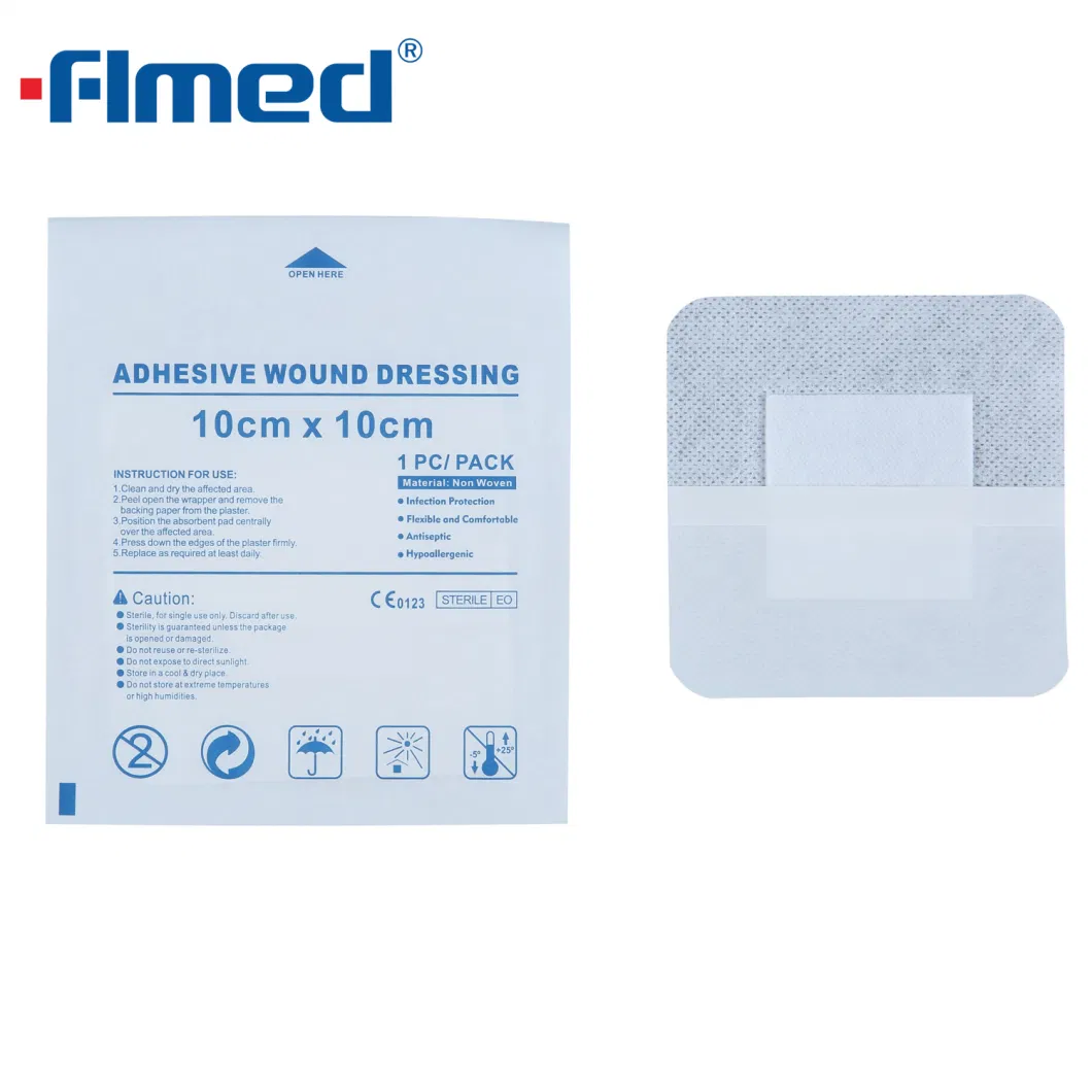 Square Spunlace Non-Woven Self Adhesive Wound Dressing