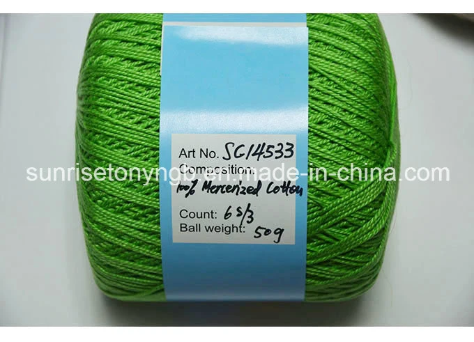 Colorful Knitting Sewing Thread Combed Mercerized Cotton Ball