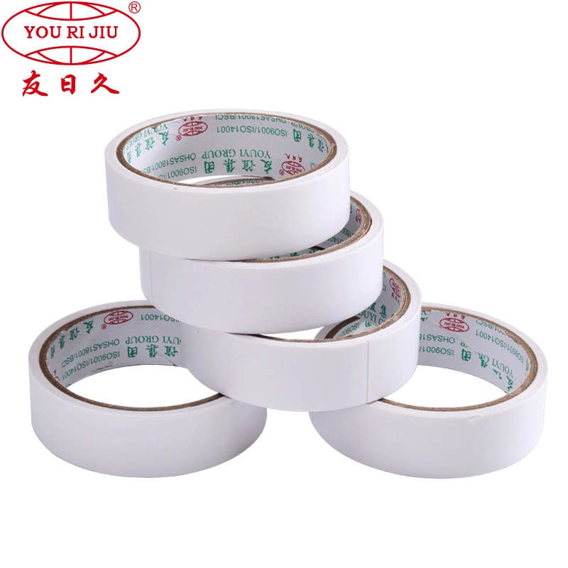 Yourijiu Stationery Adhesive Hot Melt Acrylic Double Sided PP BOPP OPP Tissue Foam Pet EVA Tape for Bag Sealing Leather and Shoe Industry