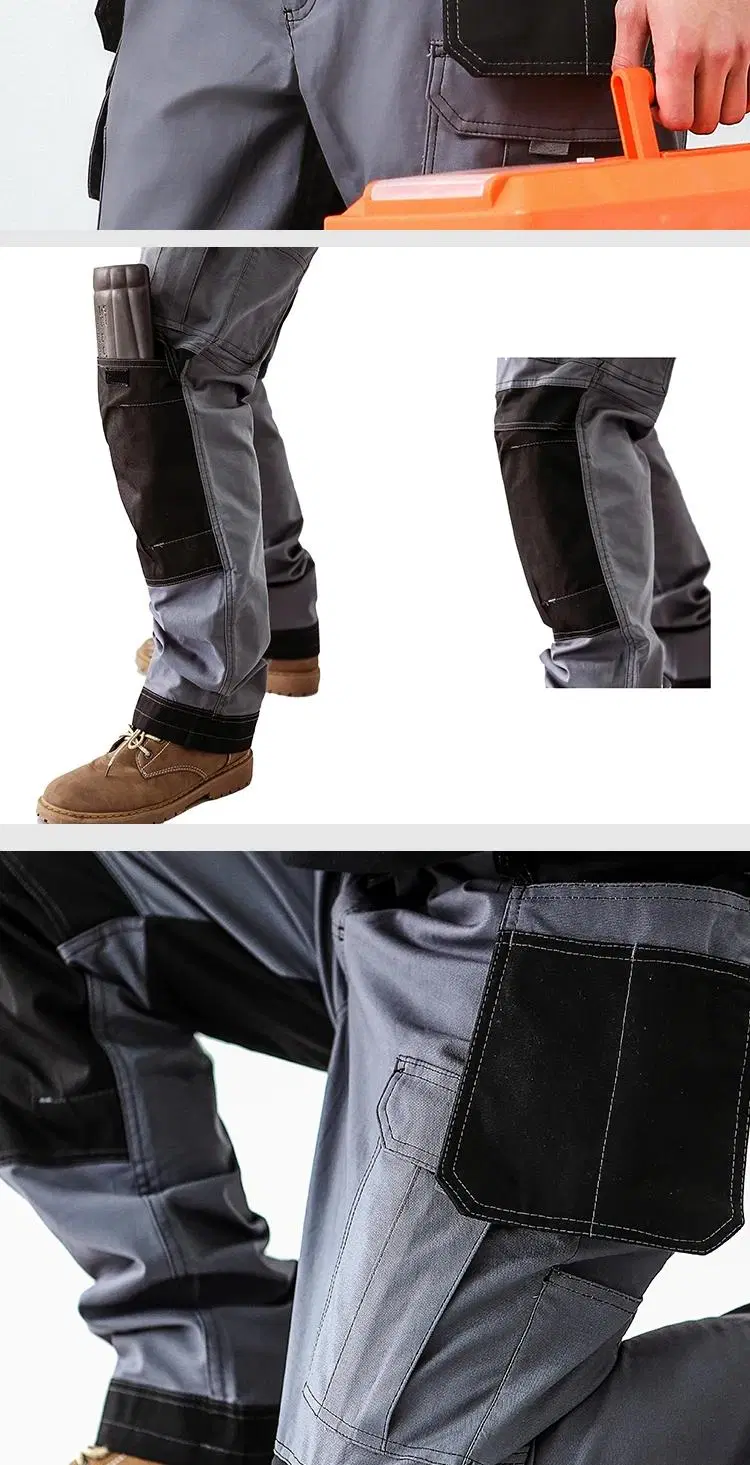 Custom Scretch 100 Cotton Knee Pad Elastic Twill Multi-Function Outdoor Tooling Men Workwear Tactical Pants