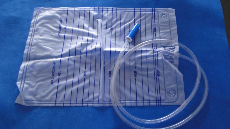 PE Bag, Shipping Carton Bag with Pull-Push Valve Urine Collection