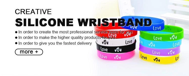 Hot Sale Customized Rubber Bracelet Rainbow Color Filled Sport China Manufacturer Silicone Wristband