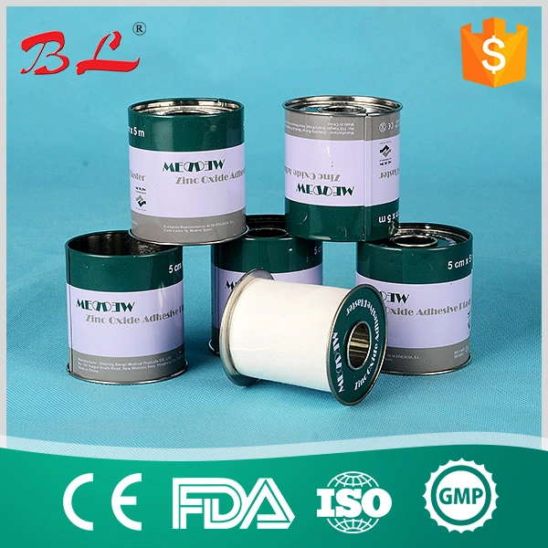 Metal Tin Packing High Quality Zinc Oxide Plaster Cotton Tape
