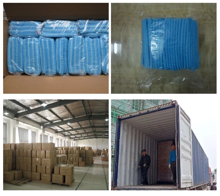 Disposable Clip Cap, CE Certificated, PP Soft Non-Woven Fabric Caps for Food Factory