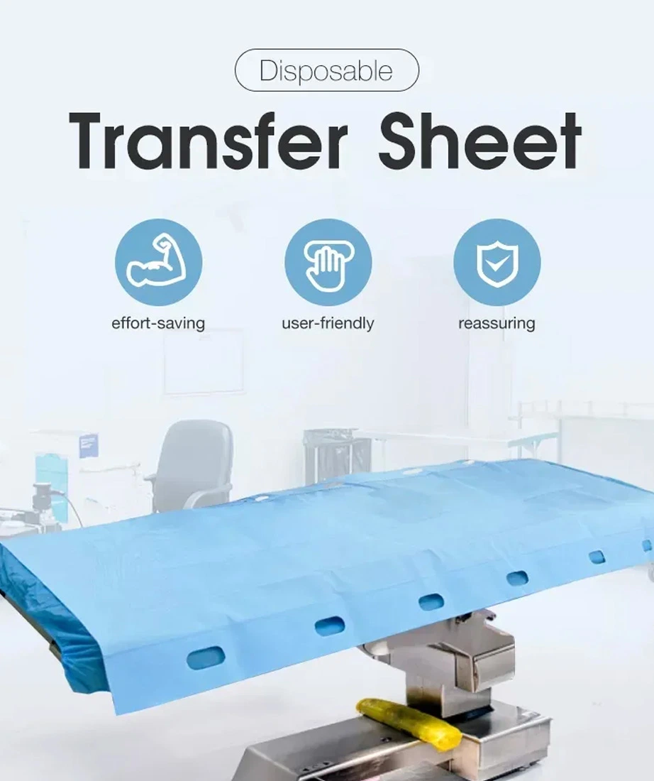 Disposable Patient Transfer Sheet Hospital Surgical Linen Savers Underpad with Handle