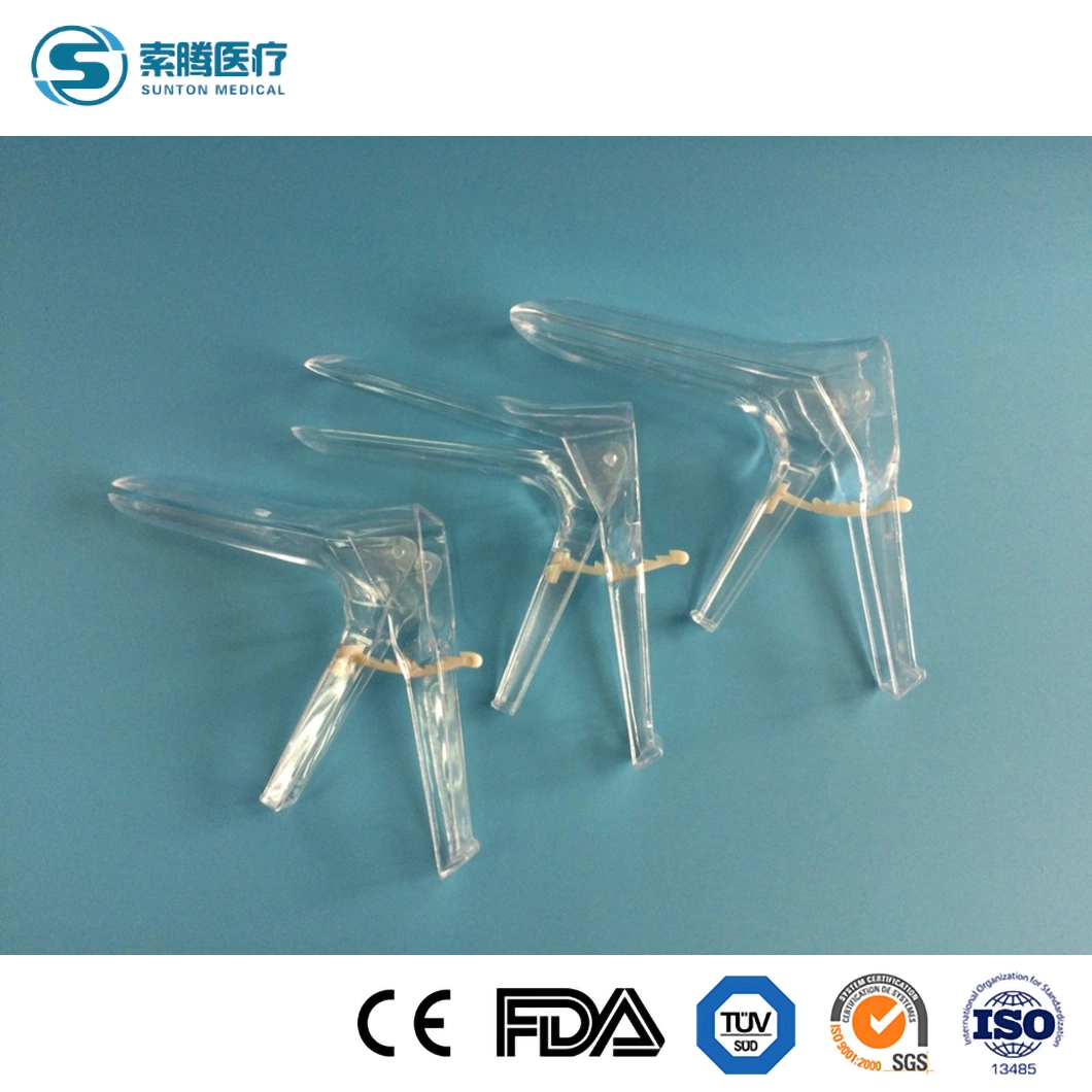 Sunton Disposable Medical Vaginal Speculum China CE ISO13485 ISO9001 Certificate Manufacturer French Type Vaginal Speculum PS Material Vaginal Speculum