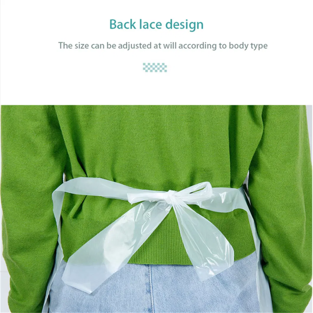 Household Cooking Cleaning Waterproof Protective Plastic PE Disposable Apron
