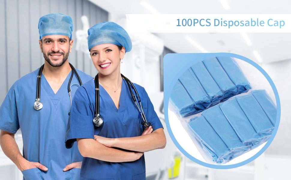 Disposable Medical Non-Woven Doctor Cap with Tie on