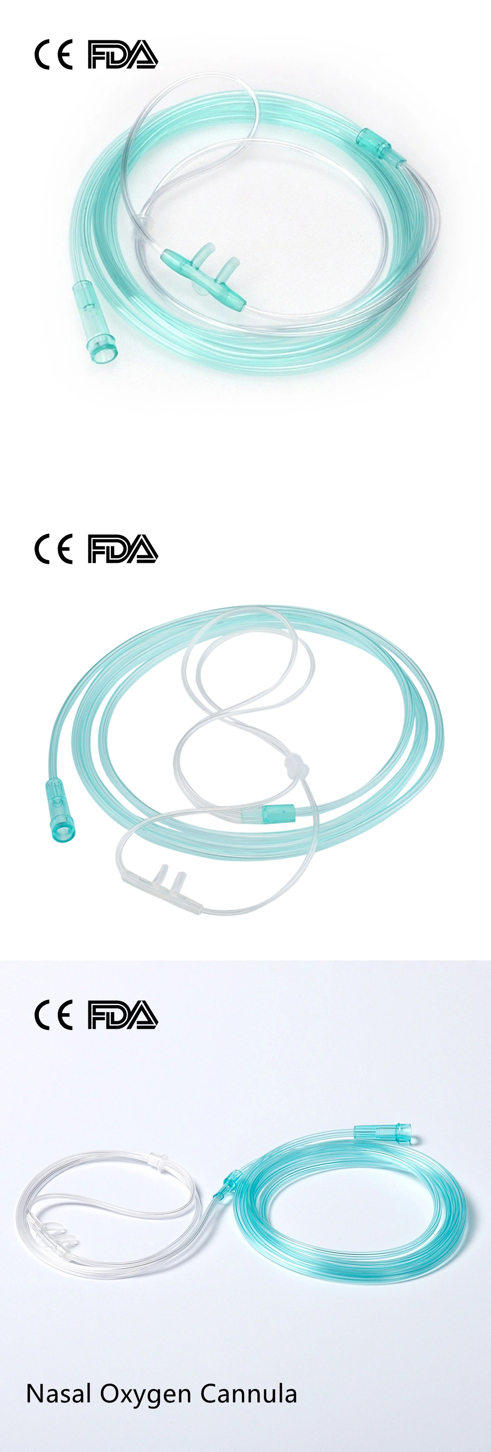 PVC Oxygen Soft-Tip Nasal Cannula for Adult/Child/Infant CE Certification