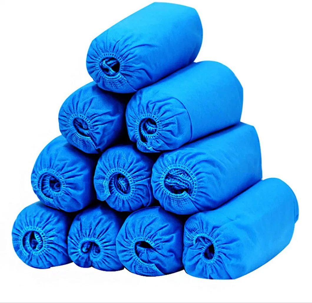 Non-Woven Fabric Disposable Shoes Covers Elastic Band Breathable Dustproof Anti-Slip Shoe Covers