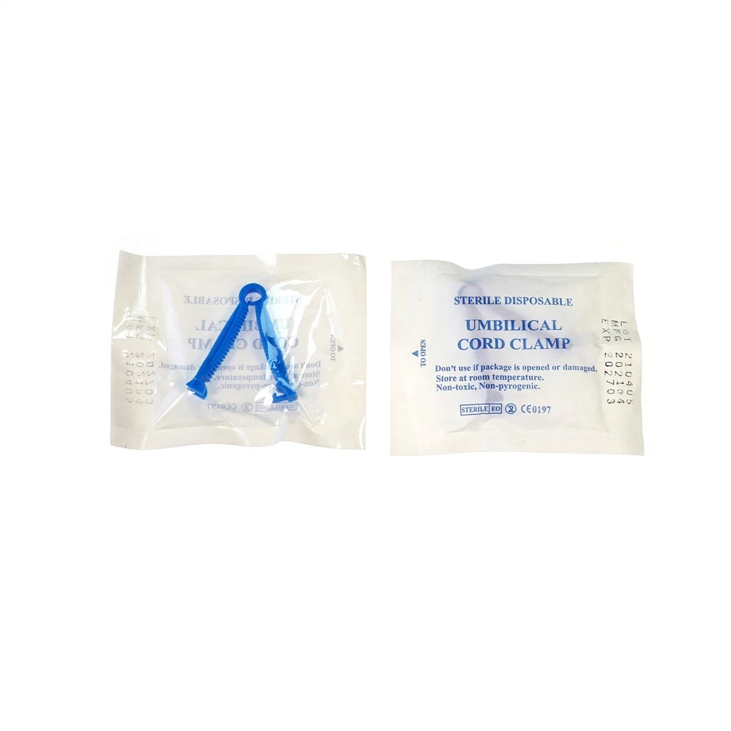 Medmount Medical Disposable Sterile Blue/ White/ Pink Plastic Umbilical Cord Clamp Cut Device for Baby