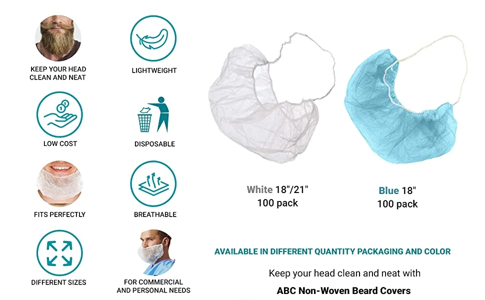 Non-Woven Dustproof Disposable Surgical Medical Staff Beard Covers