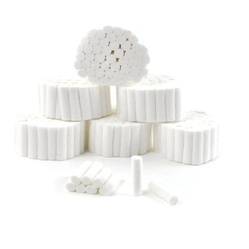 50-Pack Dental Cotton Rolls - 100% High Absorbent Rolled Cotton for Mouth and Nose - #2 Medium 1.5&quot; Non-Sterile