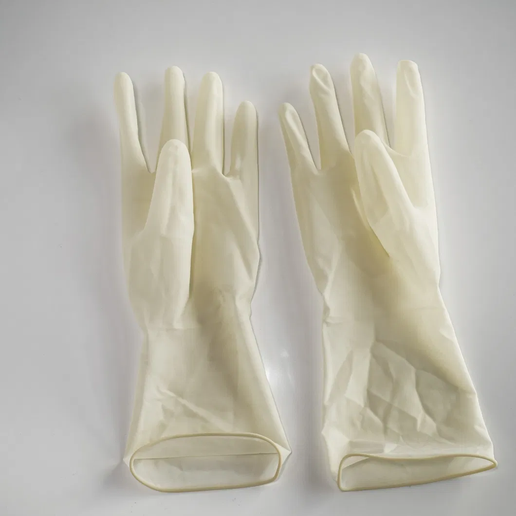 Sterilized Disposable Latex Examination Gloves Powder or Powder Free