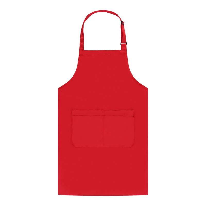 Ss-211 Polyester Cotton Solid Color Plastic Button Apron A40 200g