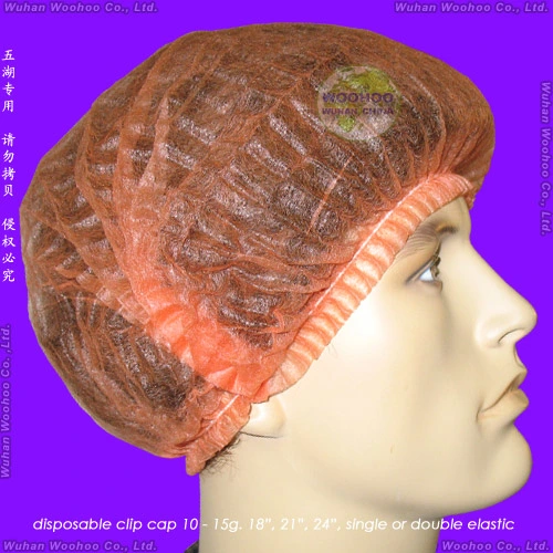 Disposable Non-Woven Clip Bouffant Cap