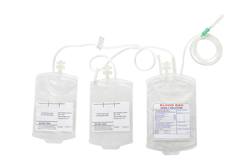 Medical 250ml/350ml/450ml/500ml Single Blood Bag for Single Use