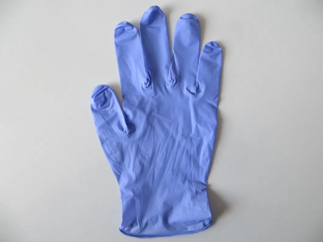 Purple Nitrile Exam Wholesale Disposable Latex Vinyl Safety Examination Protective Glove Powder Free or Powdered with USP Absorbable Corn Starch