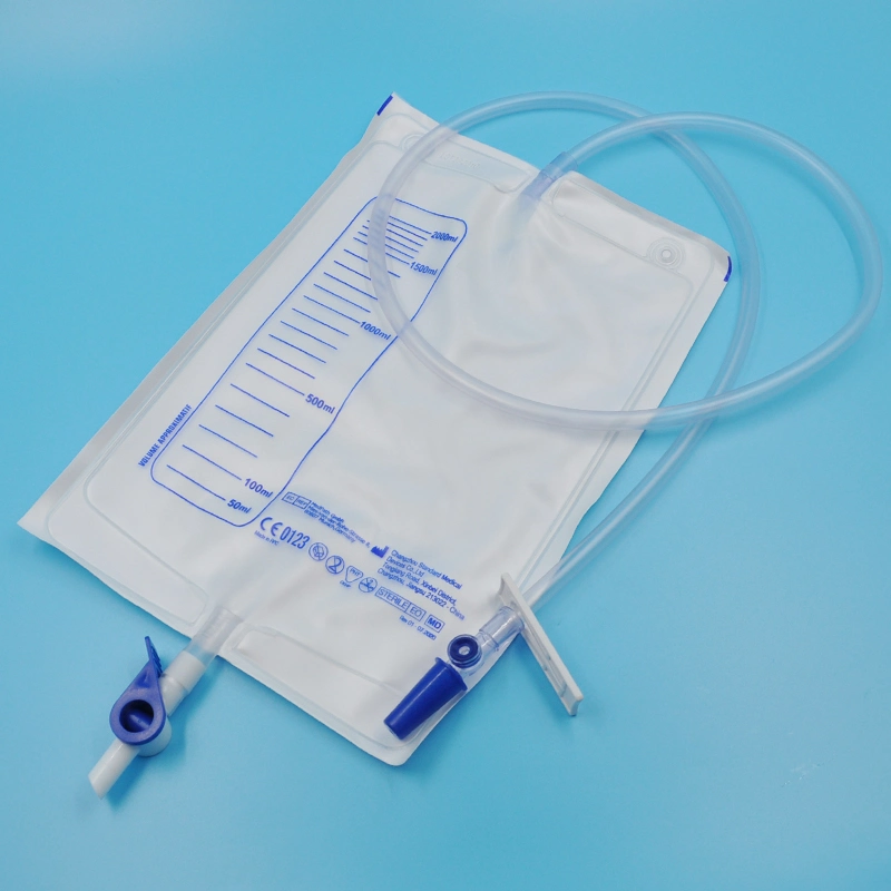 CE Certificated China Needleless Sampling Port Sterile Luxury 2000ml 2500ml 4000ml 5000ml 10000ml Close System Urine Drainage Bags Collection Bag