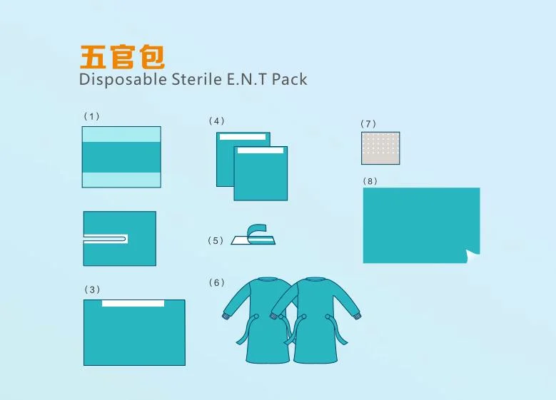 Disposable Chest T Drape Set Disposable Cardiovascular Pack Surgical Pack