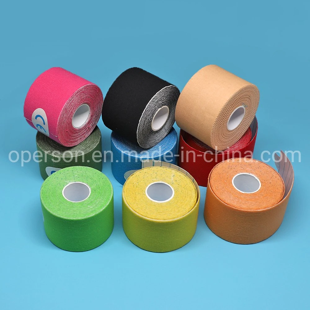 OEM Waterproof Kinetic Adhesive Sports Muscle Kinesiology Tape for Face Therapy