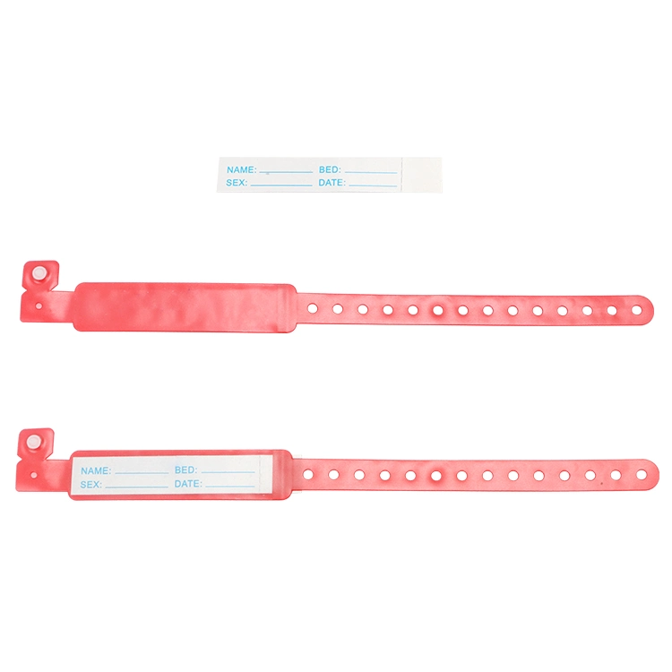 Medical OEM Adult Children Waterproof Plastic Disposable Hospital ID Bracelet Wristband