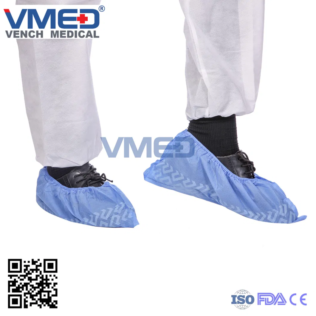 Disposable/Protective/Lab/Dental/Hospital/Surgical/Medical/Non-Woven/Non-Skid Shoe Cover for Food Industry/Factory