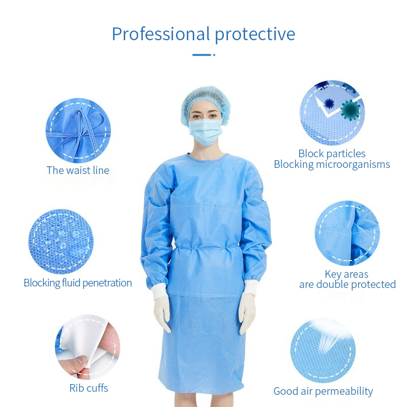 Disposable Medical Supply SMS SMMS Non Woven Surgical Gown Eo Sterile Surgical Gown for Doctors