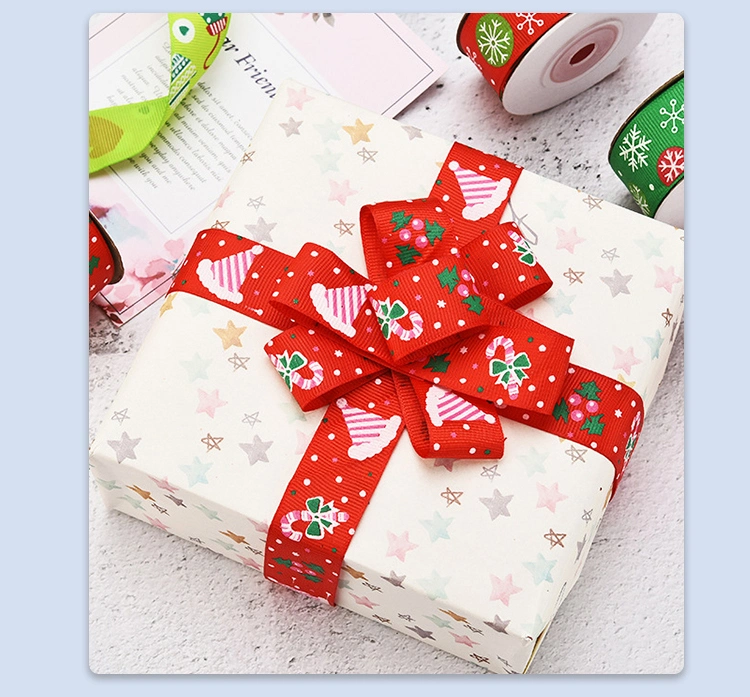 Factory Wholesale Ribbons Decoration Packaging Christmas Silk Ribbon Grosgrain Ribbon