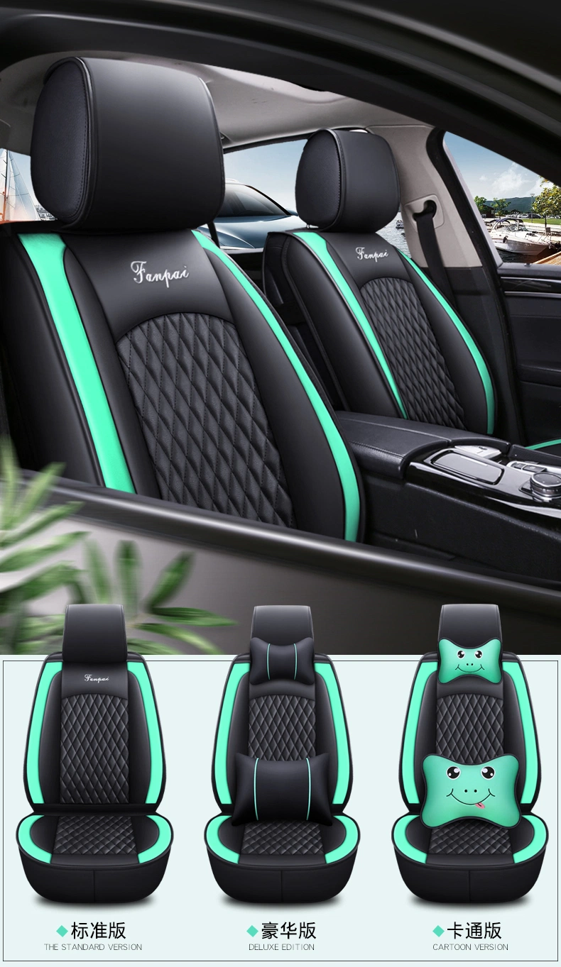 Fashionable Custom PU Leather Car Seat Cover Artificial Leather Universal Cushion 5-Seater Car Seat Covers for Universal Cars