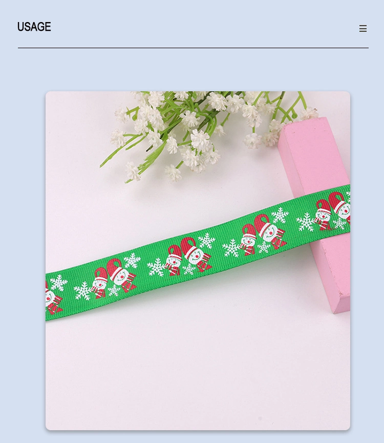 Factory Wholesale Ribbons Decoration Packaging Christmas Silk Ribbon Grosgrain Ribbon