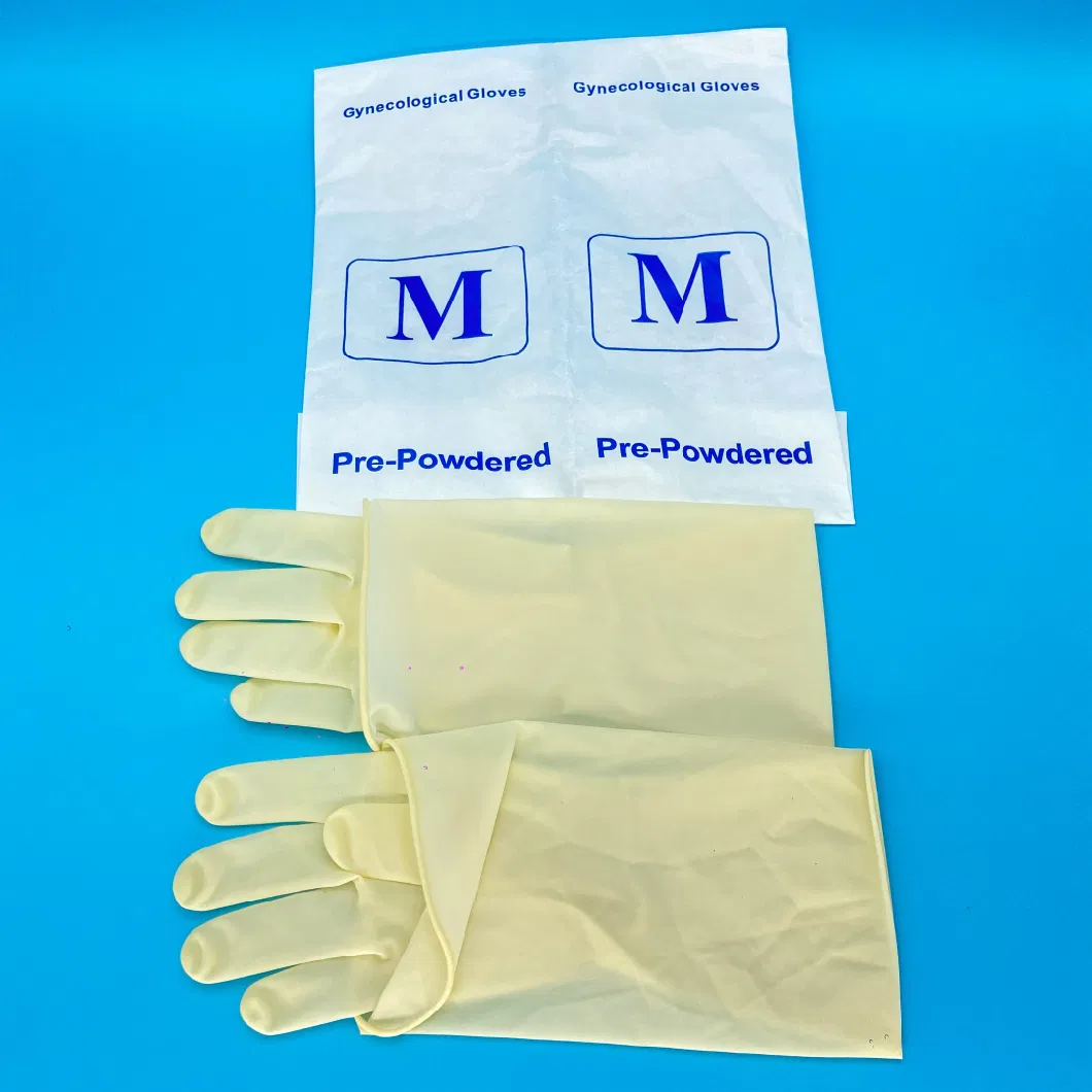 2023 Hot Selling Medical Sterile Disposable Powdered Latex Gynecological Glove