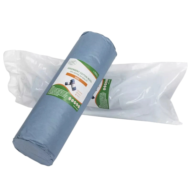 China Supplier Medical Surgical Dressing 100% Cotton Disposable Absorbent Cotton Woll Roll