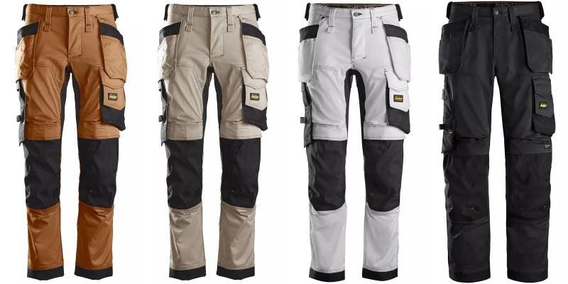 Customized Reflective Tape 100 Cotton Knee Pad Elastic Twill Multi-Function Outdoor Tactical Tooling Men Workwear Cargo Pants Trousers