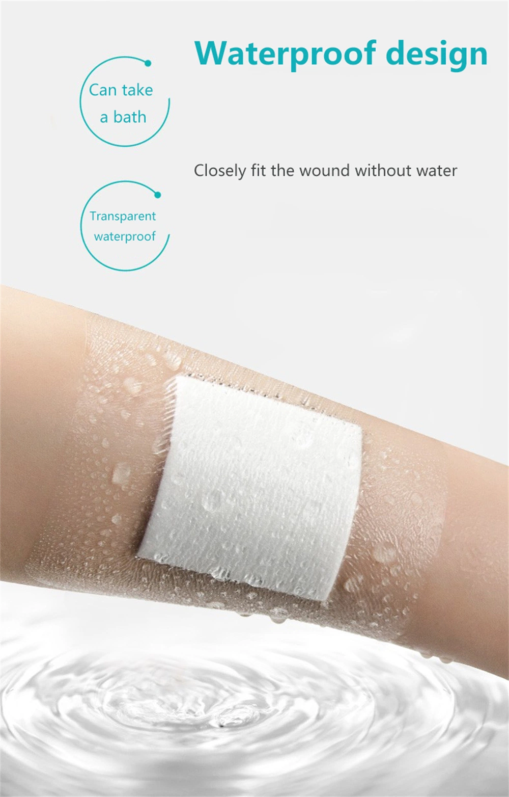 Transparent PU Waterproof Hemostatic Wound Adhesive Plaster Dressing/Bandage