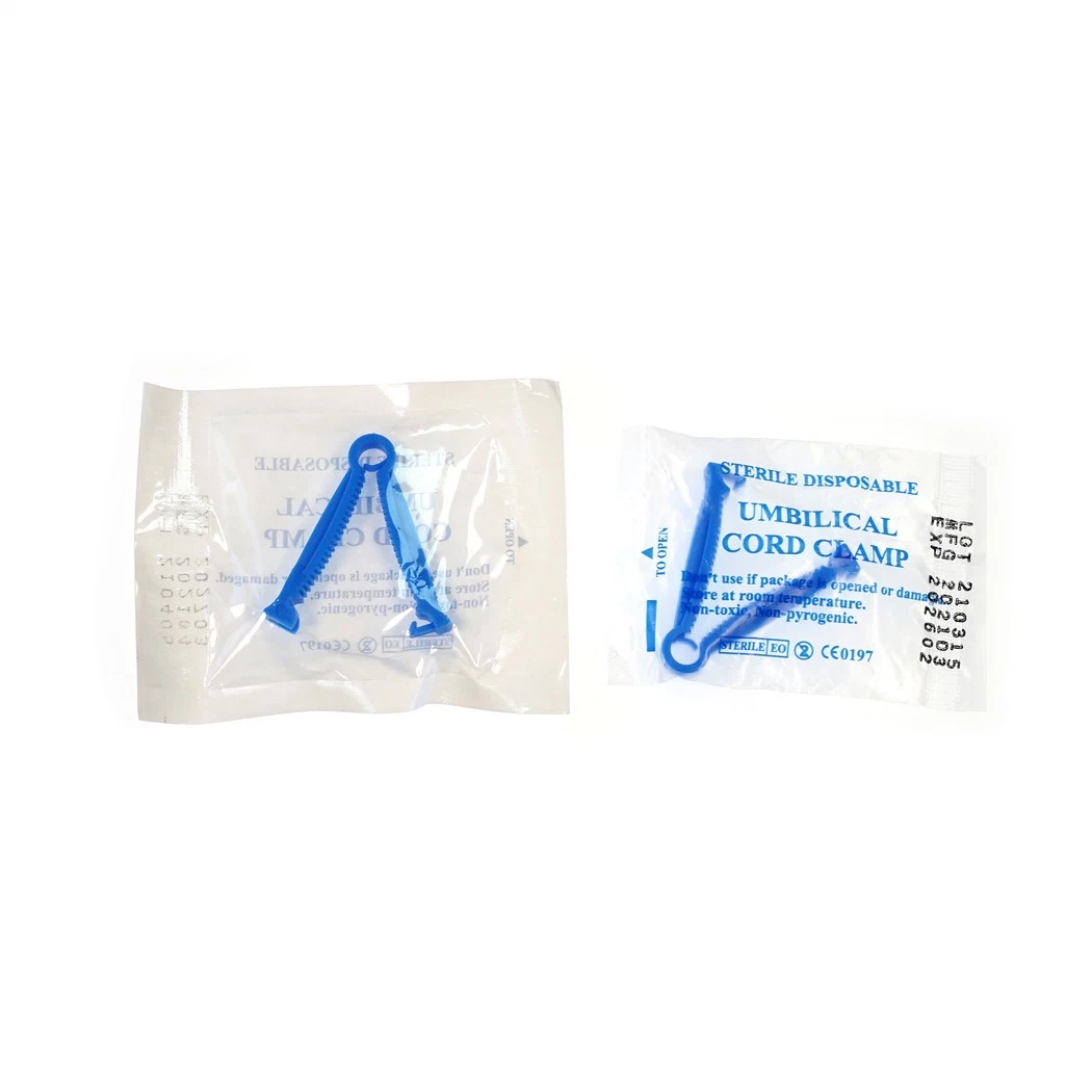 Medmount Medical Disposable Sterile Blue/ White/ Pink Plastic Umbilical Cord Clamp Cut Device for Baby