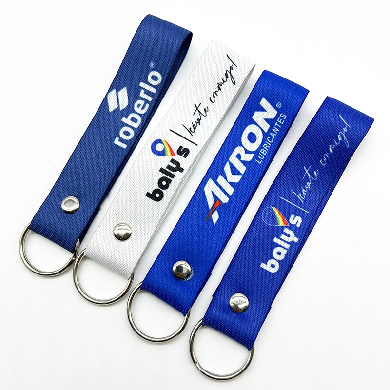 Wholesale Motorcycle Car Key Buckle Decoration Gifts Creative Silk Ribbon with Logo Custom Lanyard