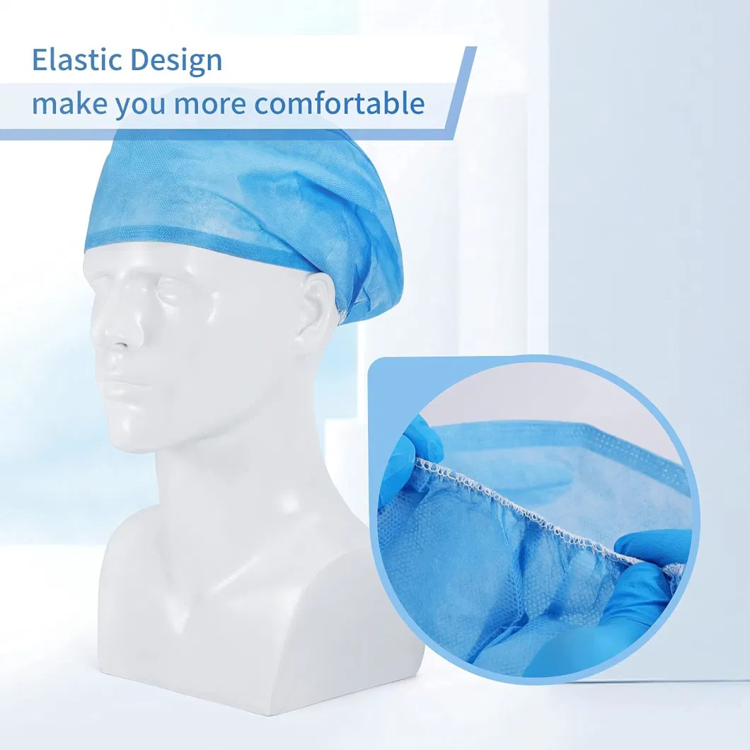 Non-Woven Fabric Disposable Doctor Cap Breathable with Tie