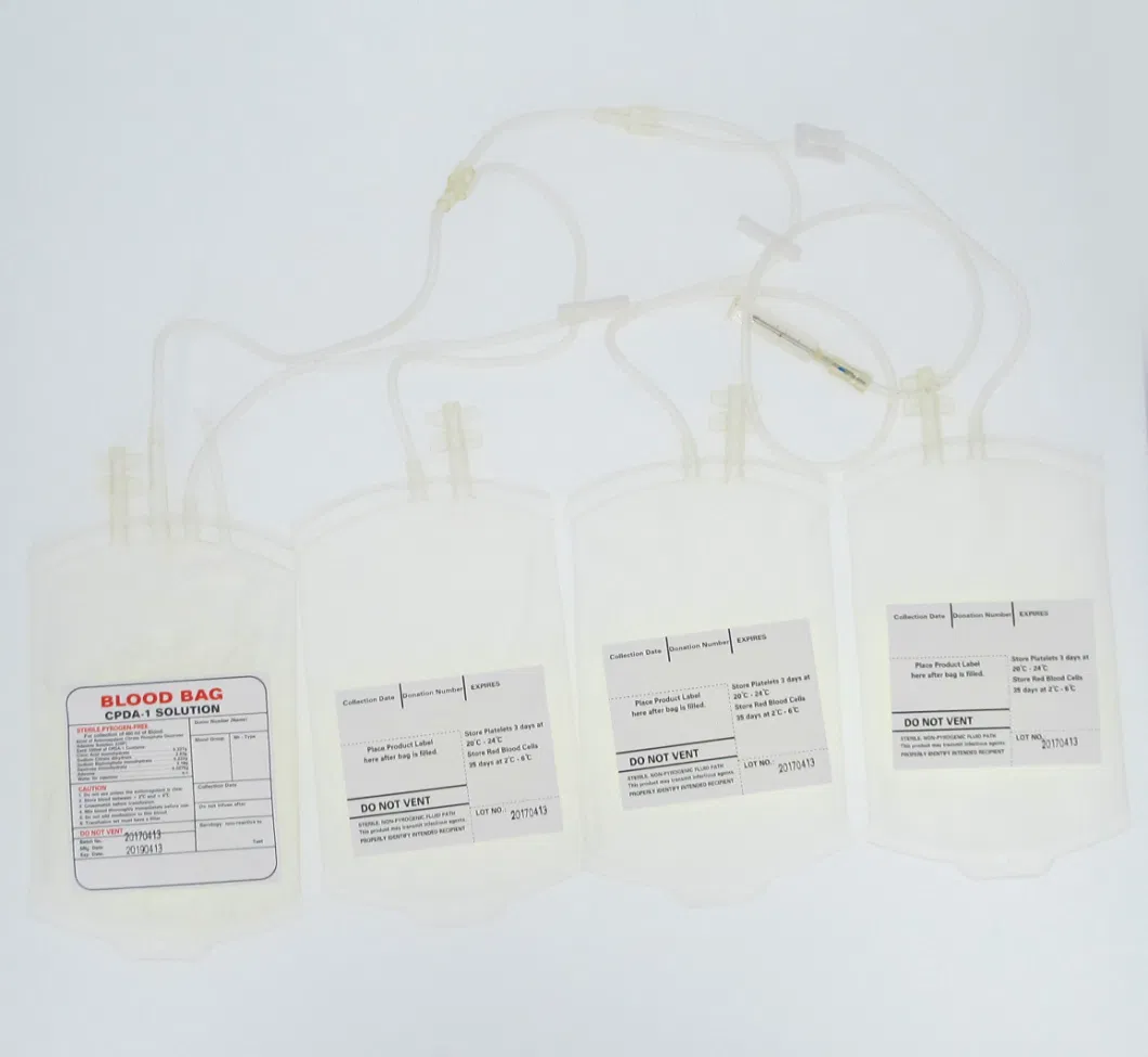 Medical Disposable Blood Bag for Blood Collection Triple