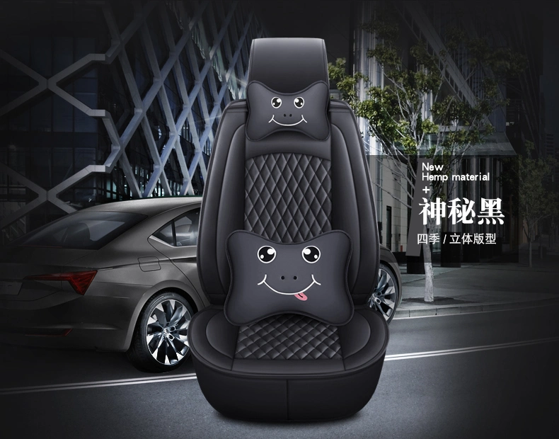 Fashionable Custom PU Leather Car Seat Cover Artificial Leather Universal Cushion 5-Seater Car Seat Covers for Universal Cars